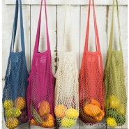 Filet à provisions anses longues - Corail