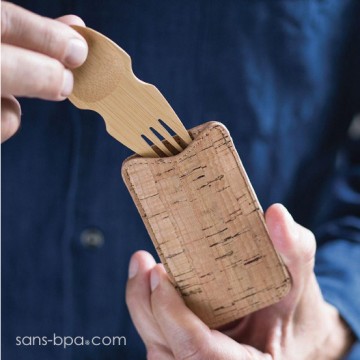 Cuillette bambou & étui LIEGE