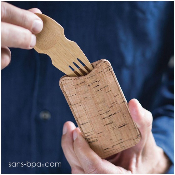 Cuillette bambou & étui LIEGE