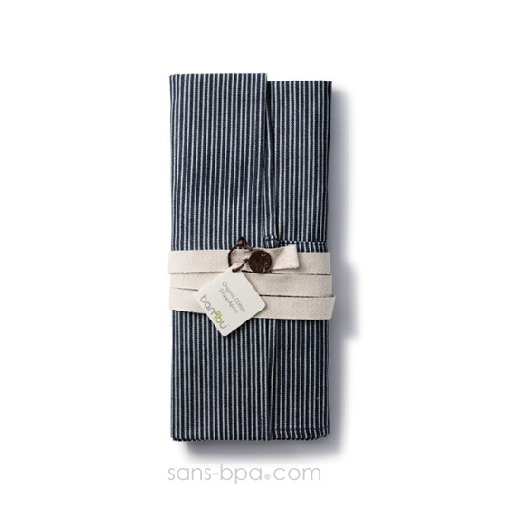 Tablier bleu rayures