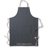 Tablier bleu rayures