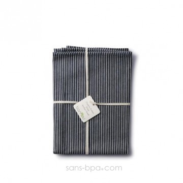 Tablier bleu rayures 2