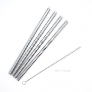  Ensemble 4 pailles inox - Smoothies 