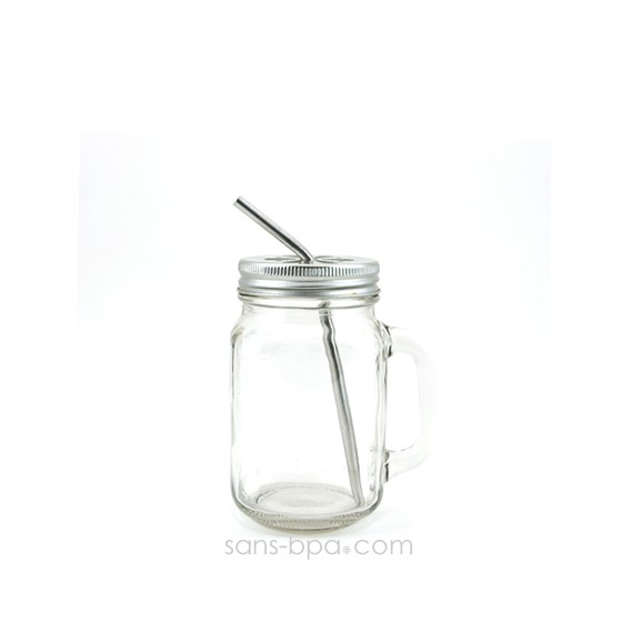 Ensemble 4 pailles inox - Courtes & courbes