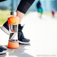 Gourde verre 550 ml PLUME