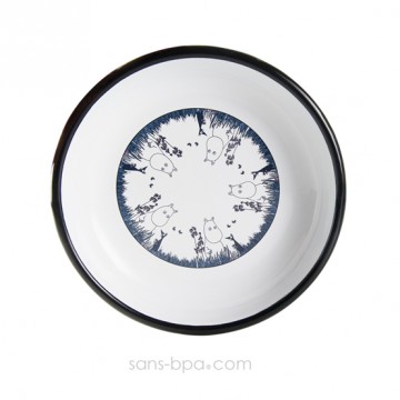 Assiette fer émaillé - Moomin Bleu