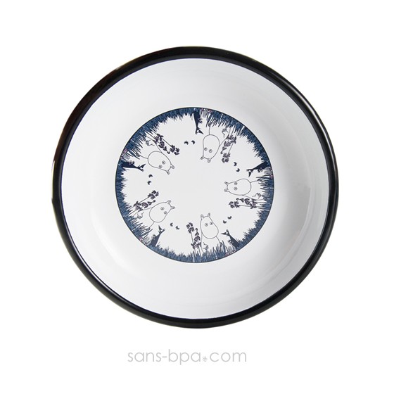 Assiette fer émaillé - Moomin Bleu