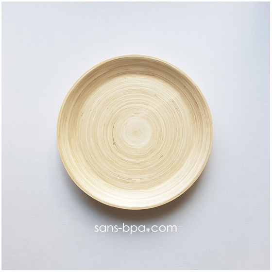 Assiette bambou 25 cm - NATUREL
