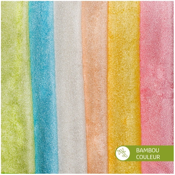 5 carrés lingettes bébé BAMBOU