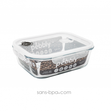 Contenant verre rectangle 1500 ml