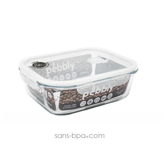 Contenant verre rectangle 1500 ml