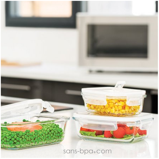 Contenant verre rectangle 400 ml