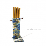 Ensemble 6 pailles bambou & leur pochon