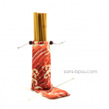 Ensemble 6 pailles bambou & leur pochon