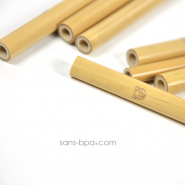 Ensemble 6 pailles KIDS bambou & leur pochon