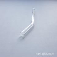 Paille en verre - Courbe - Courte - Fine