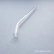 Paille en verre courbe - longue - fine . La Transparente
