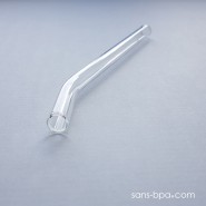 Paille en verre courbe - longue - standard . La Transparente