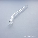 Paille en verre courbe - longue - standard . La Transparente
