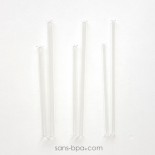 Paille en verre courbe - longue - smoothie . La Transparente