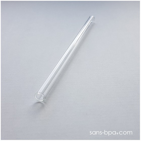 Paille en verre droite - longue - smoothie . La Transparente