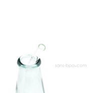 Paille en verre - Courbe - Courte - Fine . La Transparente