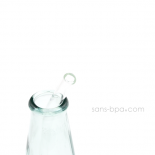 Paille en verre - Courbe - Courte - Fine . La Transparente