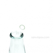 Paille en verre courbe - courte - standard . La Transparente