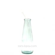 Paille en verre courbe - courte - standard . La Transparente