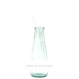 Paille en verre courbe - courte - standard . La Transparente