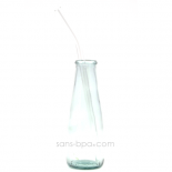 Paille en verre courbe - longue - fine . La Transparente