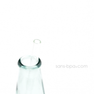 Paille en verre droite - courte - fine . La Transparente