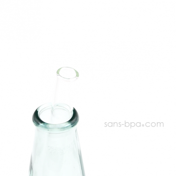 Paille en verre droite - courte - smoothie . La Transparente