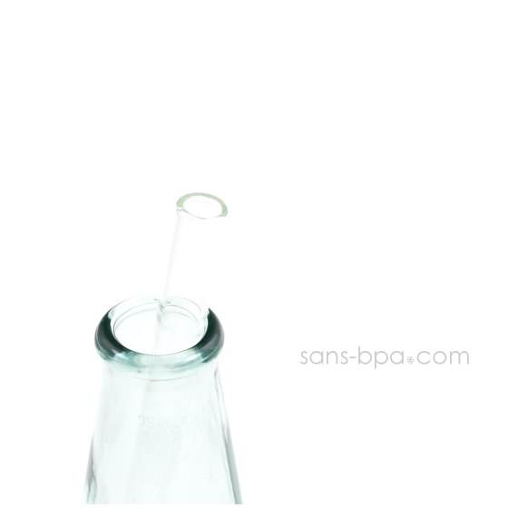 Paille en verre droite - courte - standard . La Transparente