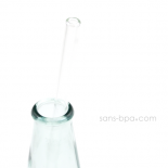 Paille en verre droite - longue - fine . La Transparente