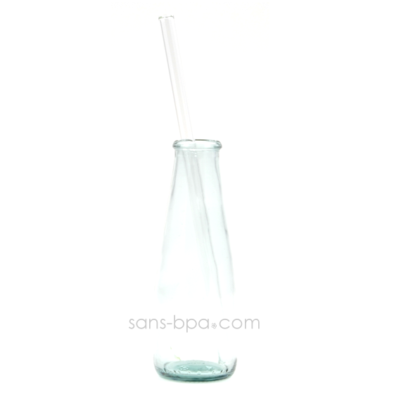 Paille en verre droite - longue - fine . La Transparente