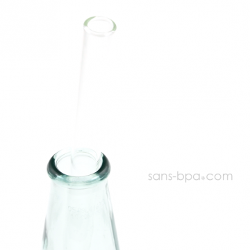 Paille en verre droite - longue - smoothie . La Transparente