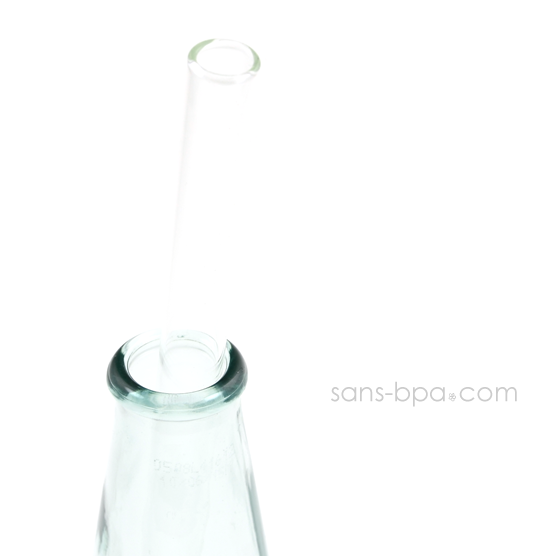 Paille en verre droite - longue - smoothie . La Transparente