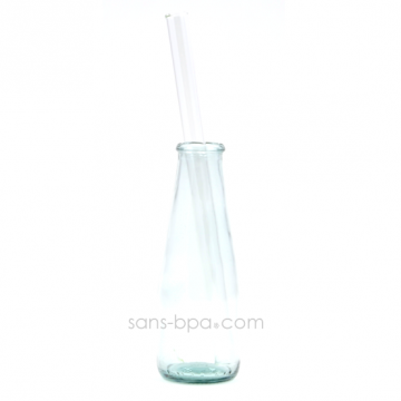 Paille en verre droite - longue - smoothie . La Transparente 2