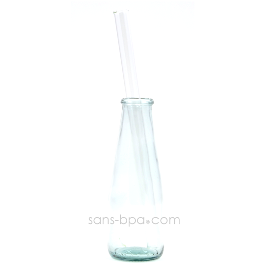Paille en verre droite - longue - smoothie . La Transparente