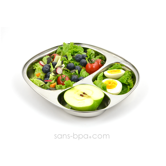 Plateau inox 3 parts