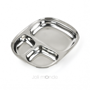 Plateau inox 3 parts