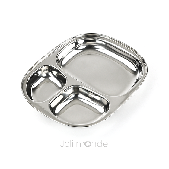 Plateau inox 3 parts