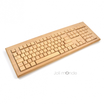 Clavier & souris sans fils en bambou 2