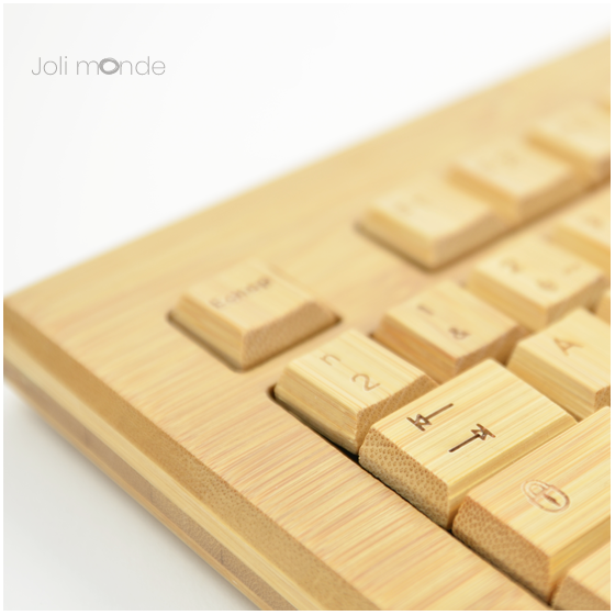 Clavier & souris sans fils en bambou