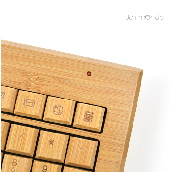 Clavier & souris sans fils en bambou