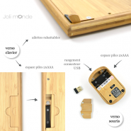 Clavier & souris sans fils en bambou
