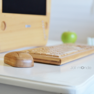 Clavier & souris sans fils en bambou