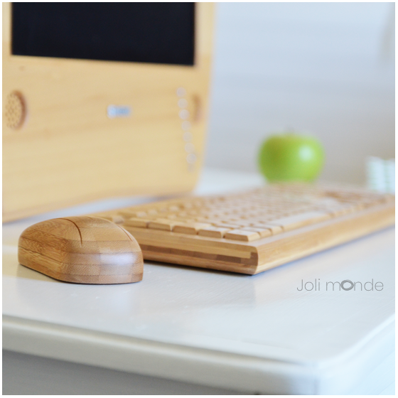 Clavier & souris sans fils en bambou