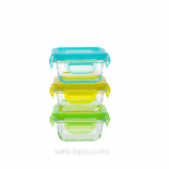 Ensemble 3 contenant verre Snack Cube 150ml